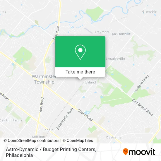 Astro-Dynamic / Budget Printing Centers map