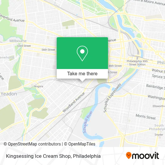 Kingsessing Ice Cream Shop map