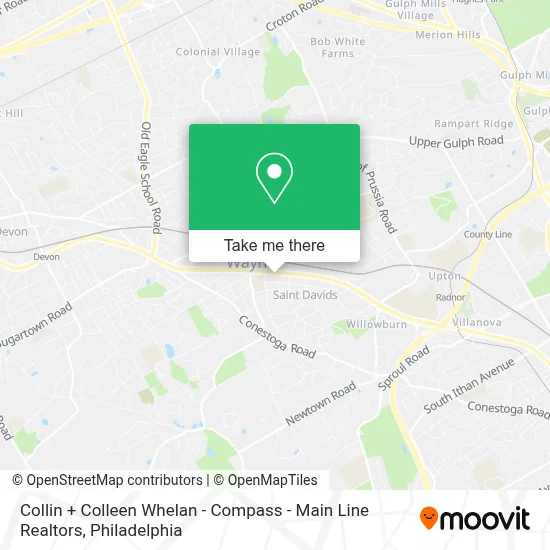 Collin + Colleen Whelan - Compass - Main Line Realtors map