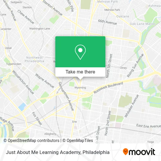 Just About Me Learning Academy map