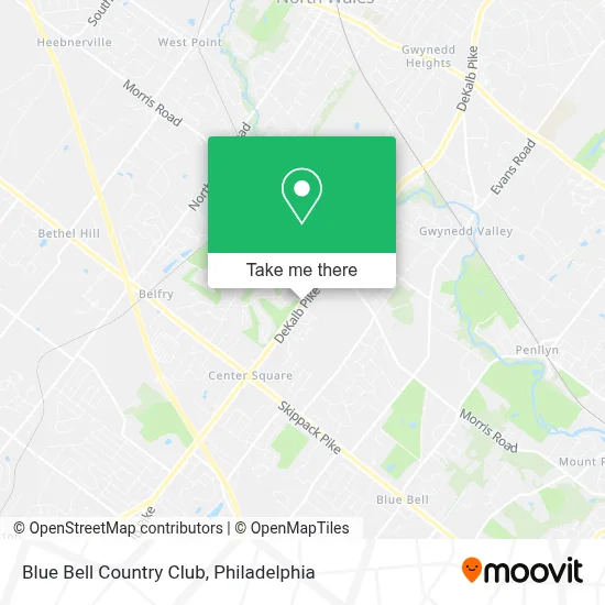 Blue Bell Country Club map