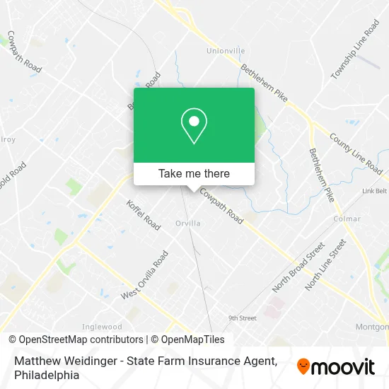 Matthew Weidinger - State Farm Insurance Agent map