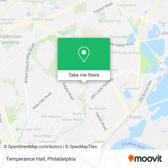 Temperance Hall map