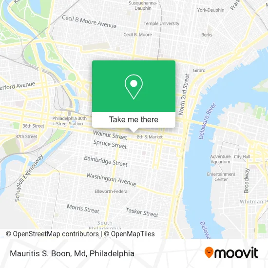 Mauritis S. Boon, Md map