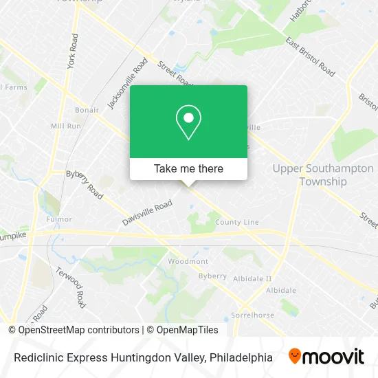 Rediclinic Express Huntingdon Valley map