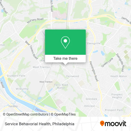 Service Behavorial Health map