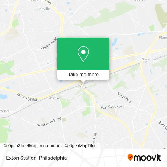 Exton Station map