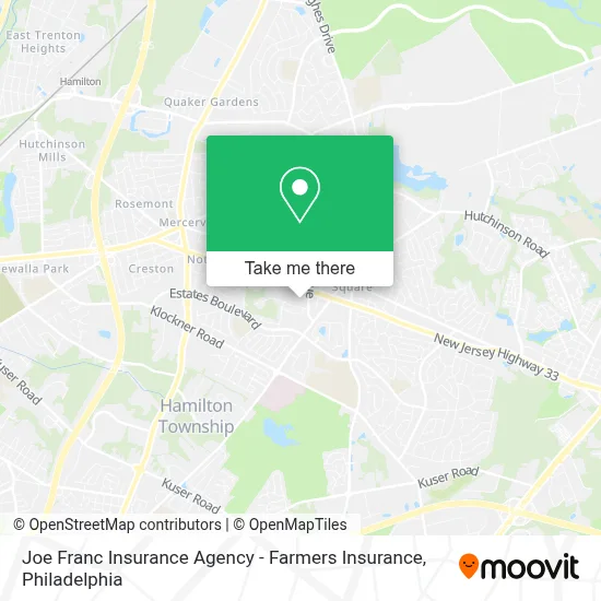 Joe Franc Insurance Agency - Farmers Insurance map