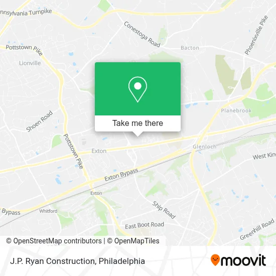 J.P. Ryan Construction map
