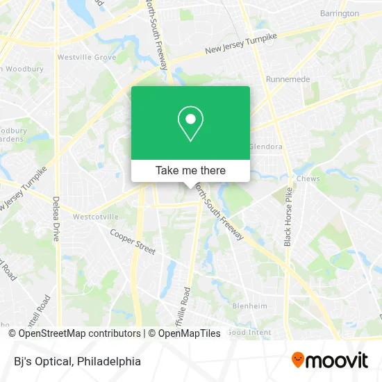Bj's Optical map