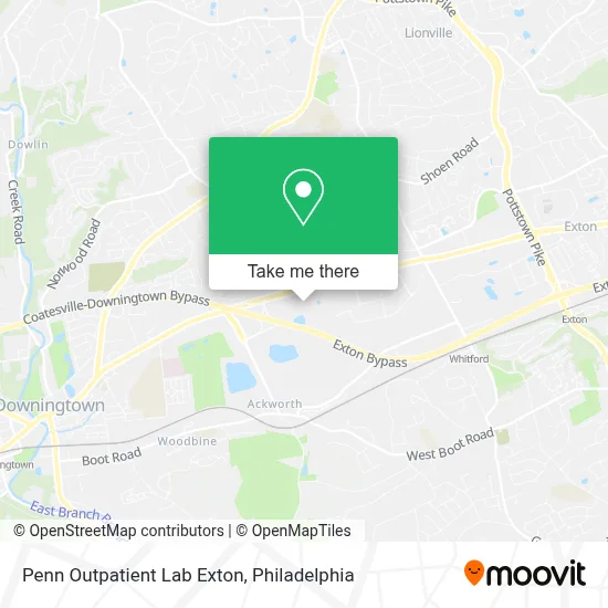 Penn Outpatient Lab Exton map