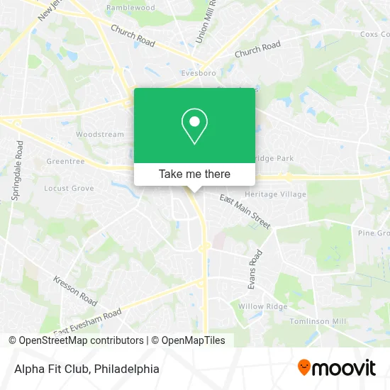 Alpha Fit Club map