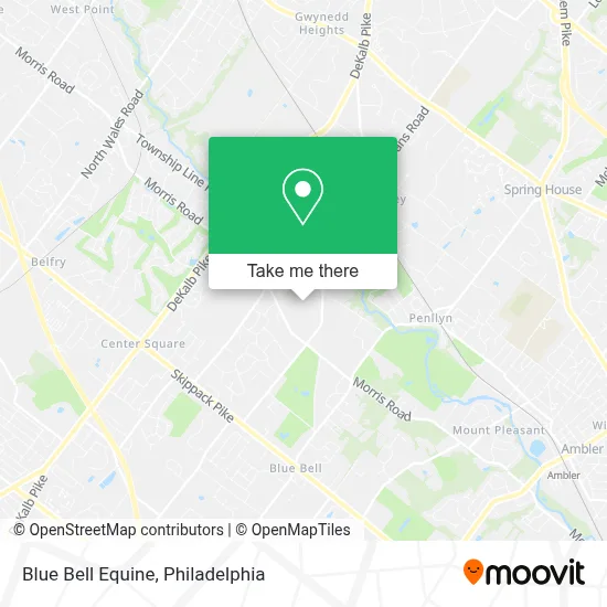 Blue Bell Equine map