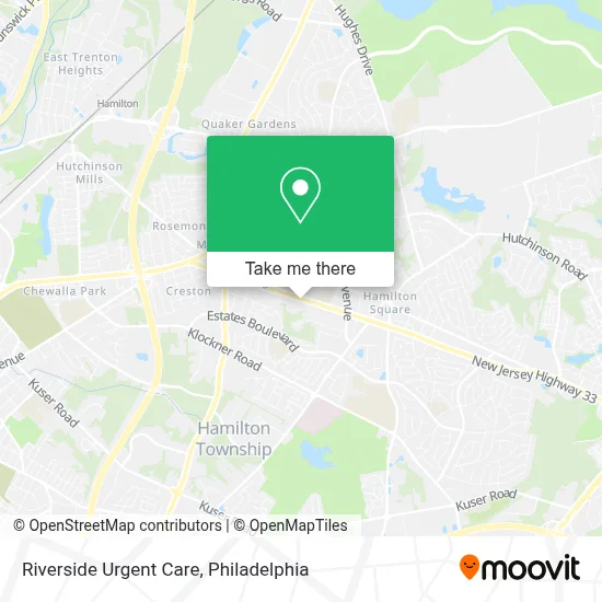 Riverside Urgent Care map