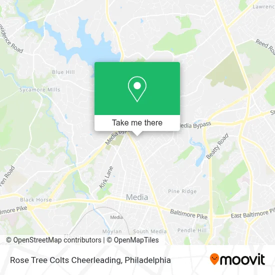 Rose Tree Colts Cheerleading map