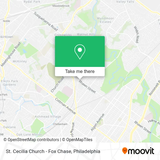 St. Cecilia Church - Fox Chase map