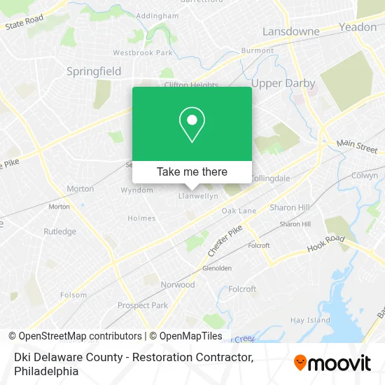 Dki Delaware County - Restoration Contractor map