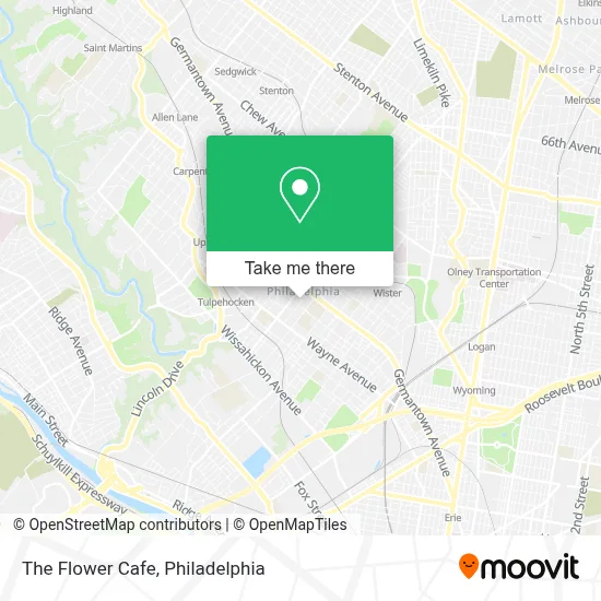 The Flower Cafe map