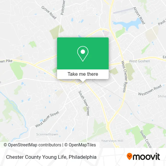 Chester County Young Life map