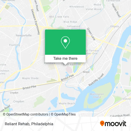 Reliant Rehab map