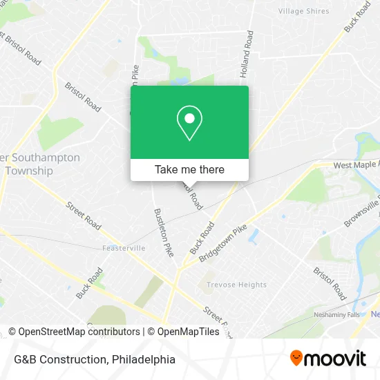 G&B Construction map