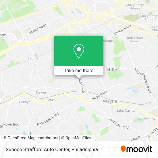 Sunoco Strafford Auto Center map