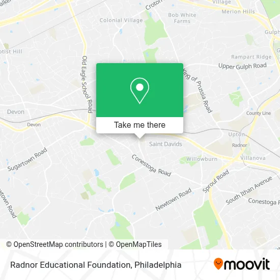 Radnor Educational Foundation map