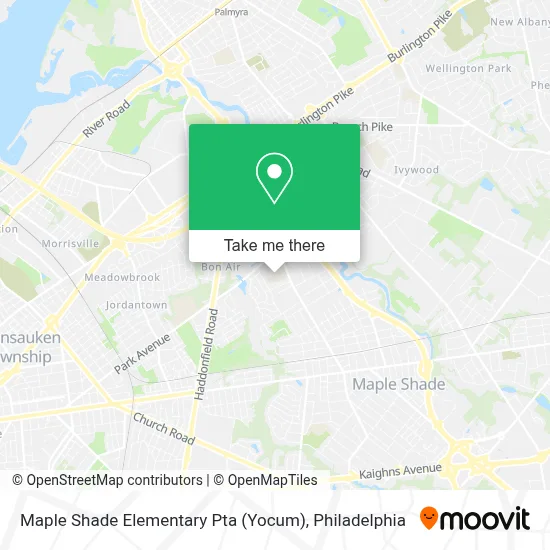 Maple Shade Elementary Pta (Yocum) map