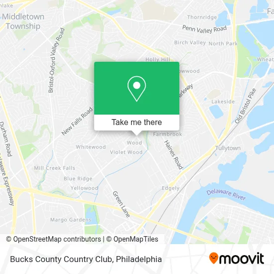 Bucks County Country Club map