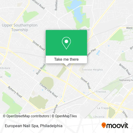 European Nail Spa map