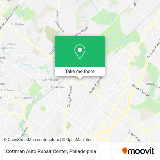 Cottman Auto Repair Center map