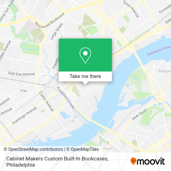 Cabinet Makers Custom Built-In Bookcases map