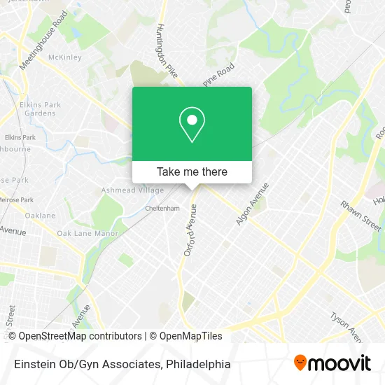 Einstein Ob/Gyn Associates map