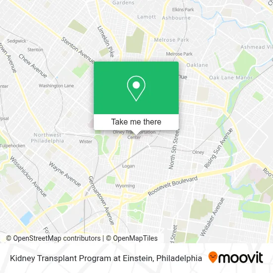 Kidney Transplant Program at Einstein map