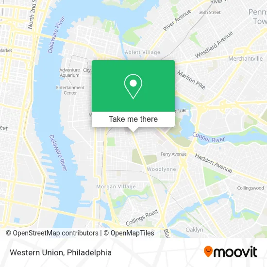 Western Union map