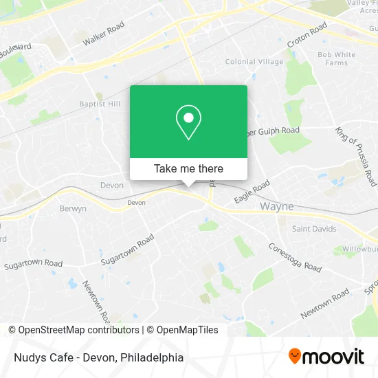 Nudys Cafe - Devon map
