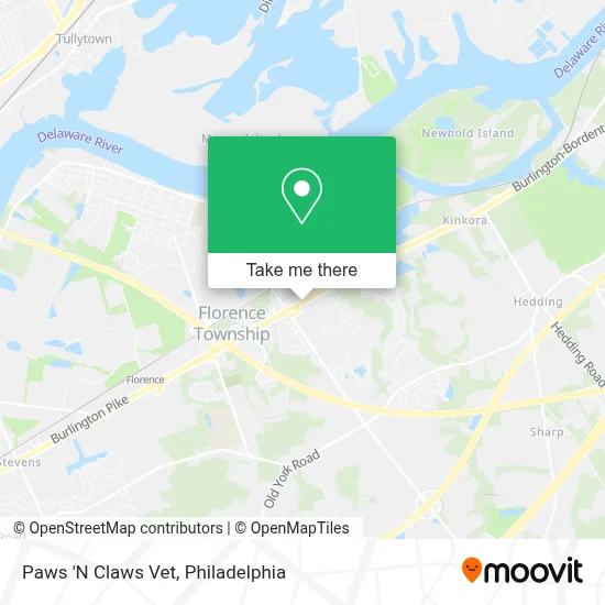 Paws 'N Claws Vet map