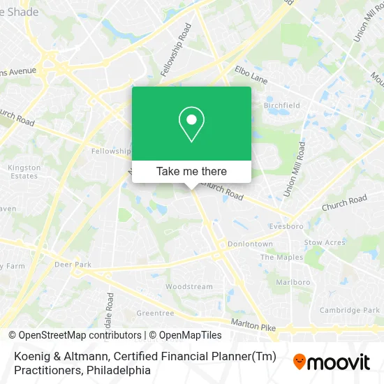 Koenig & Altmann, Certified Financial Planner(Tm) Practitioners map