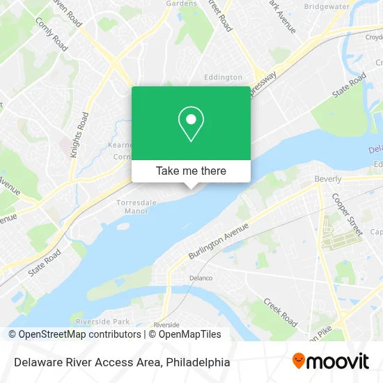 Delaware River Access Area map