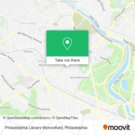 Philadelphia Library-Wynnefield map