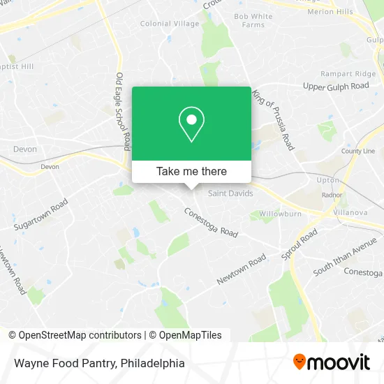 Wayne Food Pantry map