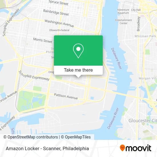 Amazon Locker - Scanner map