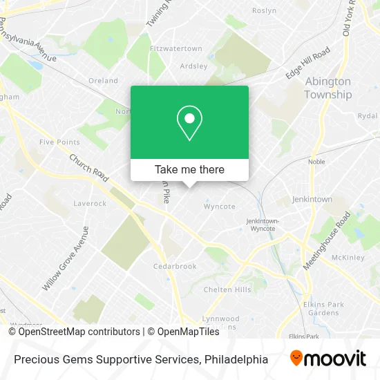 Precious Gems Supportive Services map
