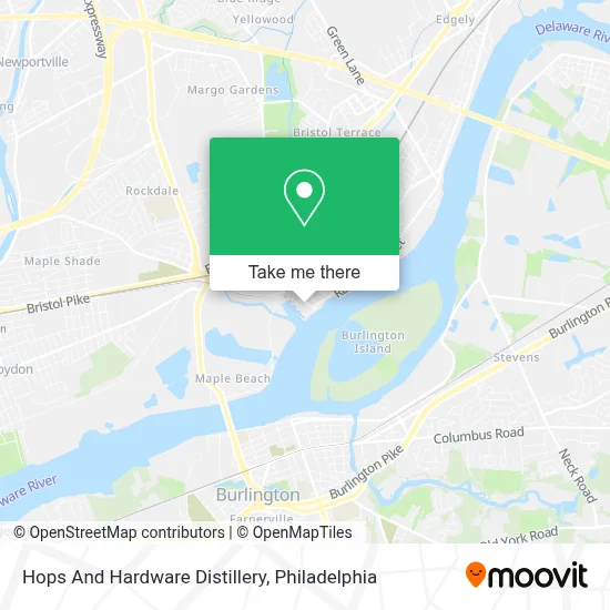Hops And Hardware Distillery map