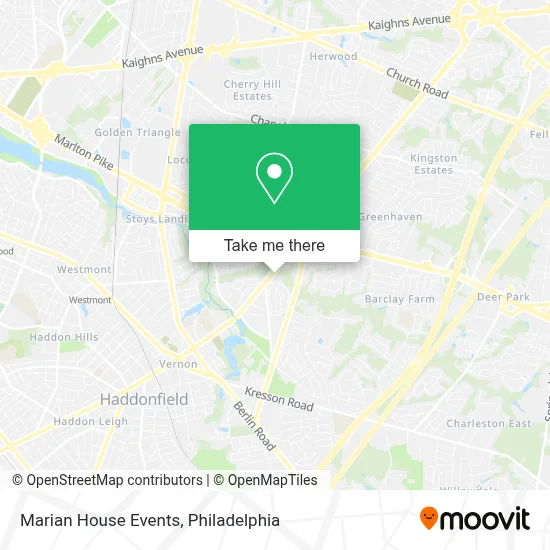 Marian House Events map