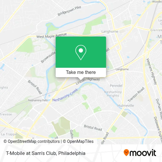 T-Mobile at Sam's Club map