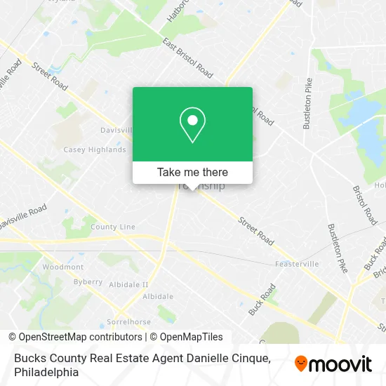 Bucks County Real Estate Agent Danielle Cinque map