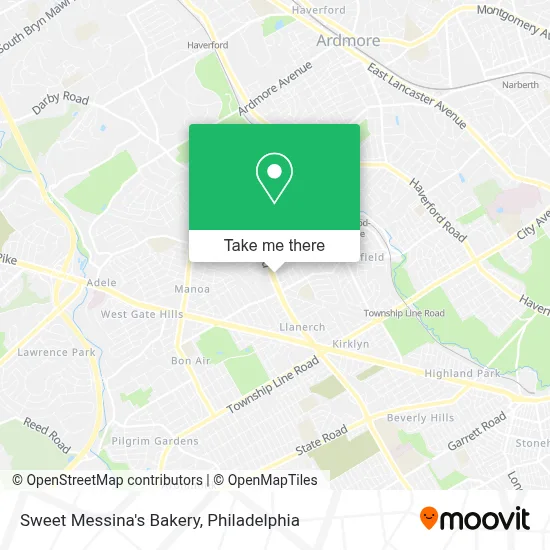 Sweet Messina's Bakery map