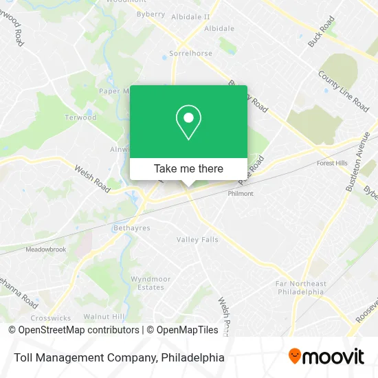 Toll Management Company map