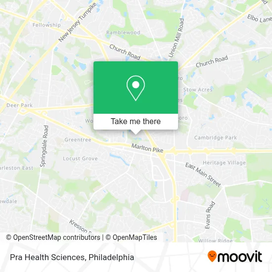 Pra Health Sciences map